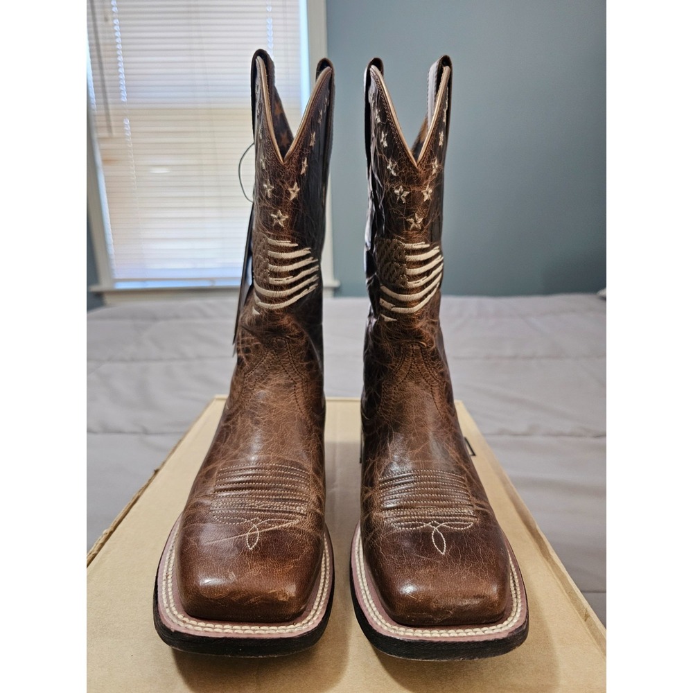 ARIAT® (Women's 6 B) Circuit™ Patriot Western Boot in Weathered Tan - $220 - Picture 3 of 12